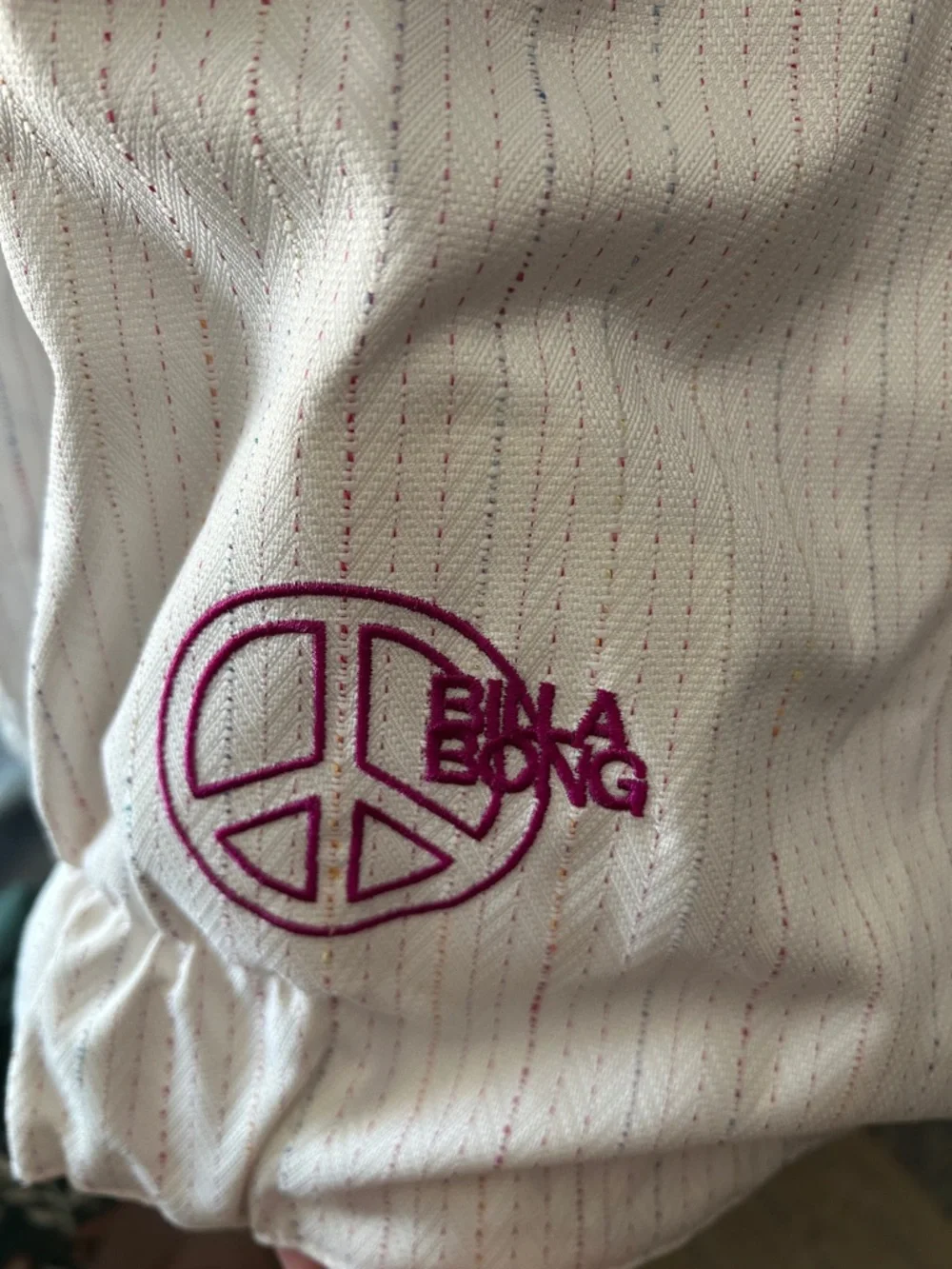 Billabong x Jamie Anderson Ski Jacket Insulated White with Colorful Trim - Picture 7 of 7